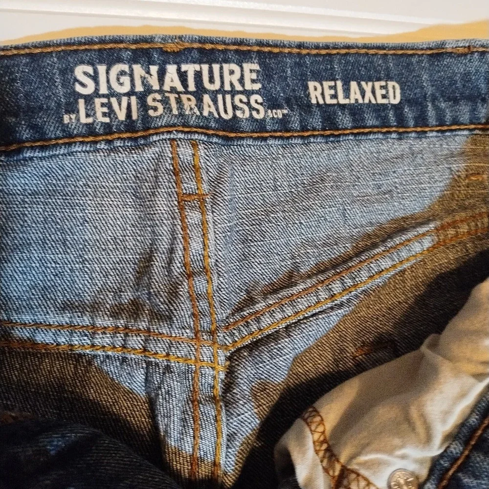 Levis Relaxed Fit Dark‎ Wash Jeans 39x28 (Tag 38x32) Straight Leg Western Cowboy